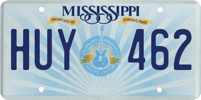 MS license plate HUY462