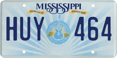 MS license plate HUY464
