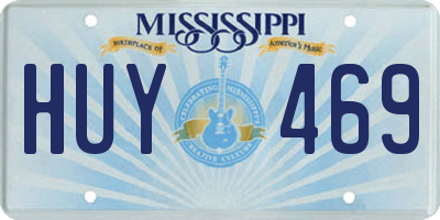 MS license plate HUY469