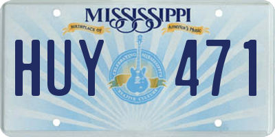 MS license plate HUY471