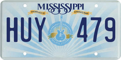 MS license plate HUY479