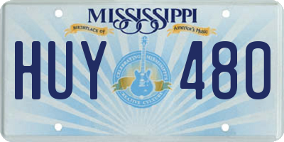MS license plate HUY480