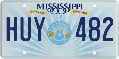 MS license plate HUY482