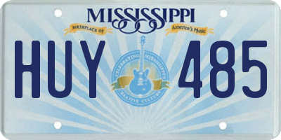 MS license plate HUY485
