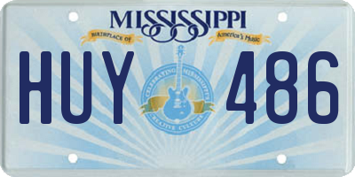 MS license plate HUY486