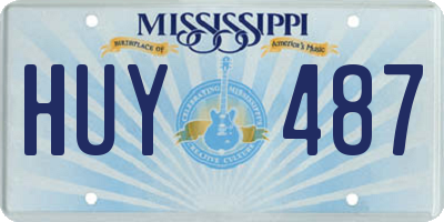 MS license plate HUY487