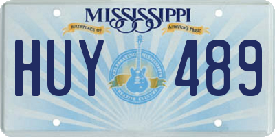 MS license plate HUY489