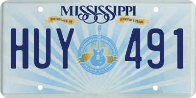 MS license plate HUY491