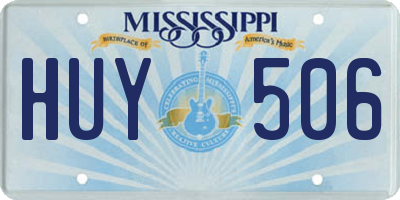 MS license plate HUY506