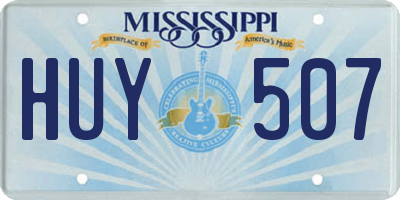 MS license plate HUY507