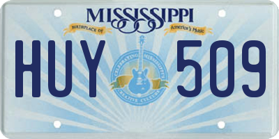 MS license plate HUY509