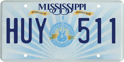 MS license plate HUY511
