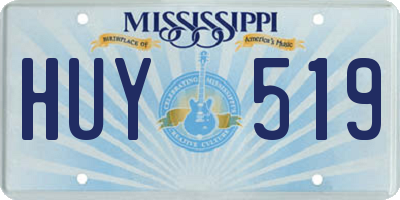 MS license plate HUY519