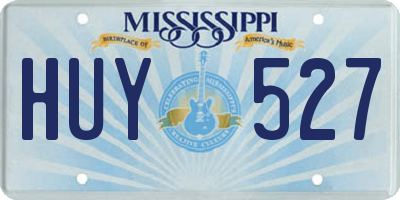 MS license plate HUY527