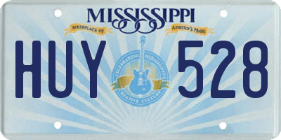 MS license plate HUY528