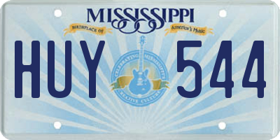 MS license plate HUY544