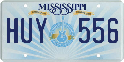 MS license plate HUY556