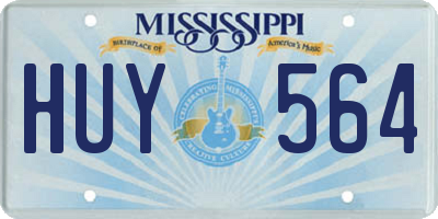 MS license plate HUY564