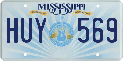 MS license plate HUY569