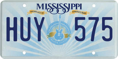 MS license plate HUY575