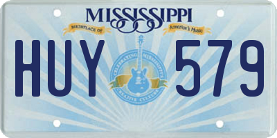 MS license plate HUY579