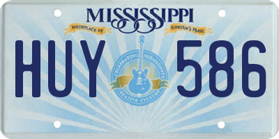 MS license plate HUY586