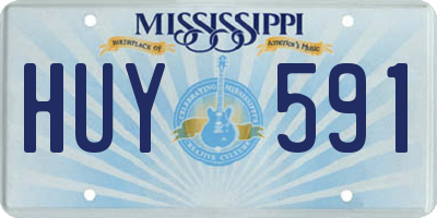 MS license plate HUY591