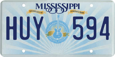 MS license plate HUY594