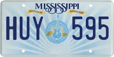 MS license plate HUY595