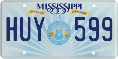 MS license plate HUY599