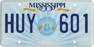 MS license plate HUY601