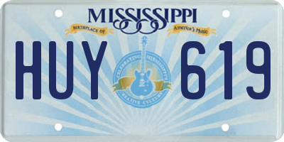 MS license plate HUY619