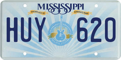MS license plate HUY620