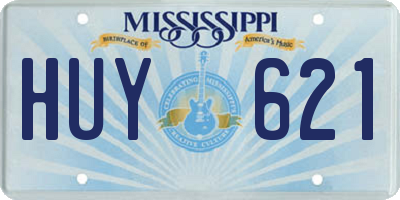 MS license plate HUY621