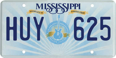MS license plate HUY625