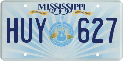 MS license plate HUY627