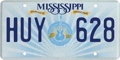 MS license plate HUY628
