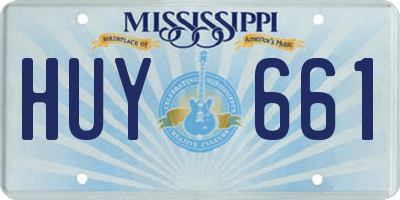 MS license plate HUY661