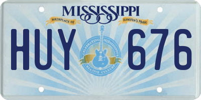 MS license plate HUY676