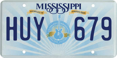 MS license plate HUY679