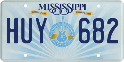 MS license plate HUY682