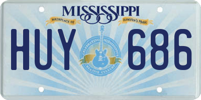 MS license plate HUY686