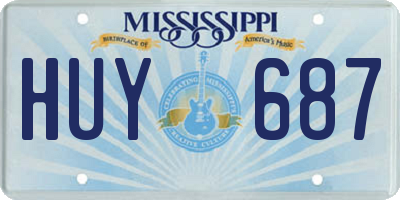 MS license plate HUY687
