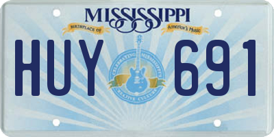 MS license plate HUY691