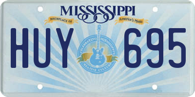 MS license plate HUY695