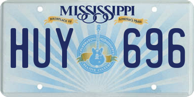 MS license plate HUY696
