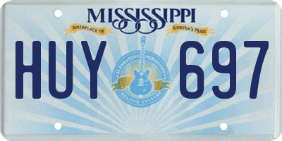 MS license plate HUY697