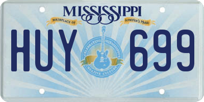 MS license plate HUY699