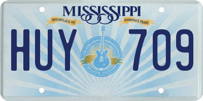 MS license plate HUY709