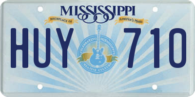 MS license plate HUY710